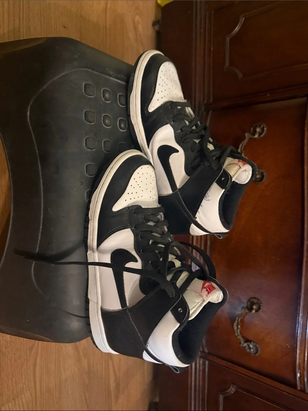 Nike Boy’s Black and White High-Top Sneaker